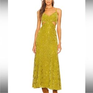 House of Harlow 1960 Olive Green Lace Maxi Dress